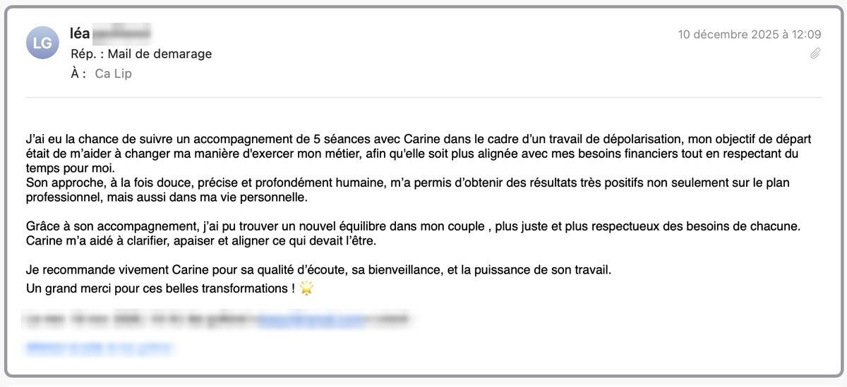 Témoignage de Léa reçu par e-mail